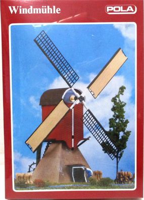 Spur H0 Pola 700 Bausatz Windmühle Holland OVP (3337F)