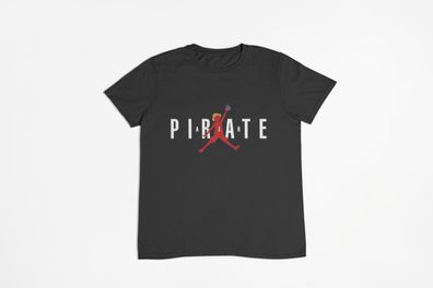 Bio Baumwolle Kinder T-Shirt Jordan Parodie One Piece Ruffy Pirate Anime
