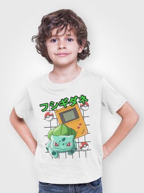 Bio Baumwolle Kinder T-Shirt Poke Taschenmonster Pika Ash Gameboy