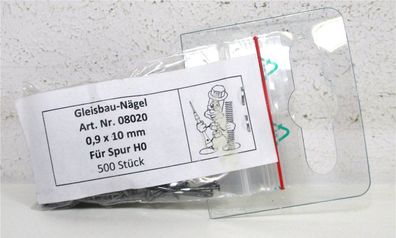 H0 Gleisbau-Nägel 08020 0,9 x 10 mm 500 Stück OVP (Z129-11g)
