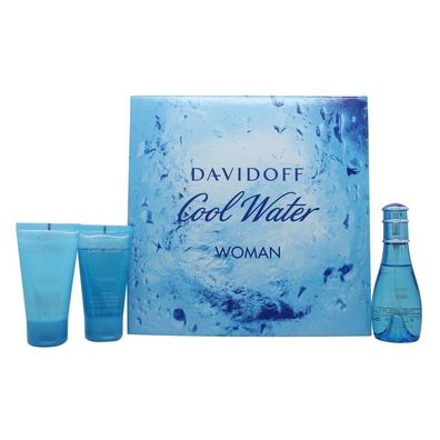 Davidoff Cool Water Geschenkset 50ml EDT + 50ml Körperlotion + 50ml Duschgel