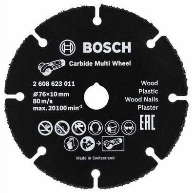 Bosch Trennscheibe HM Multi Wheel 76mm Akku Winkelschliefer GWS12V-76 2608623011