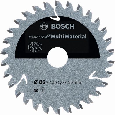 Bosch Kreissägeblatt Standard for Multi Material 85 x 1,5/1 x 15 mm 30 Zähne