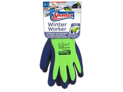 Spontex Größe XL (blau oder grün) Winter Worker Handschuhe Arbeitshandschuhe