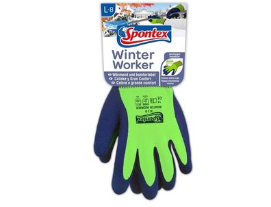 Spontex Größe L (blau oder grün) Winter Worker Handschuhe Arbeitshandschuhe