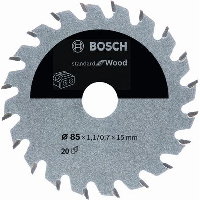 Bosch Kreissägeblatt Standard for Wood 85 x 15 mm 2608837666 für Akkusägen