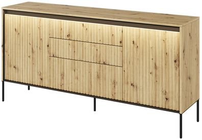 Kommode Trend TR-01 Sideboard 166x83x40 cm geriffelte Front