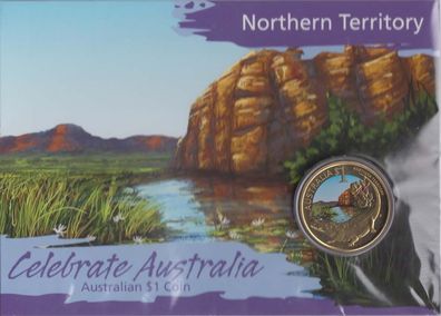 Australien 1 Dollar 2009 Northern Territory in Karte*