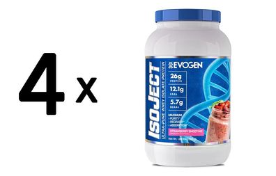 4 x IsoJect, Strawberry Smoothie - 858g