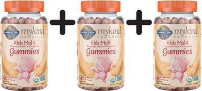 3 x Mykind Organics Kids Multi Gummies, Fruit Flavor - 120 vegan gummy bears