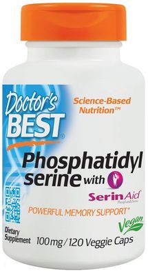 Phosphatidylserine Serine with SerinAid, 100mg - 120 veggie caps