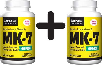 2 x Vitamin K2 MK-7, 90mcg - 90 softgels