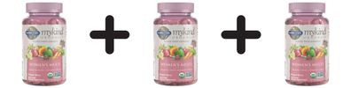 3 x Women's Multi Gummies - mykind Organics, Organic Berry - 120 vegan gummy drops