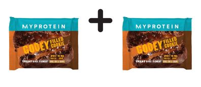 2 x Myprotein Filled Protein Cookie (12x75g) Double Chocolate and Caramel