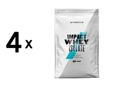 4 x Myprotein Impact Whey Isolate (2500g) Chocolate Smooth