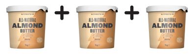 3 x Myprotein Natural Almond Butter (1000g) Smooth