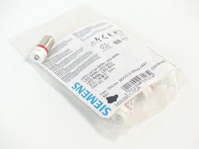 Siemens 3SB3901-1CA LED-Lampe BA9s 24V UC rot VPE 9 Stück - ungebraucht!