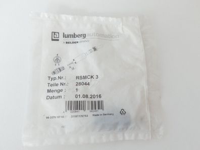 Lumberg RSMCK 3 Steckverbinder Teile Nr. 28044 - ungebraucht! -