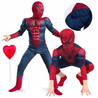 Kostüm Spiderman Ball Karneval Muskeln für Jungen Party