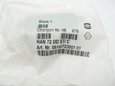 Harting Han 10B-GG-21, Tüllengehäuse, > ungebraucht! <