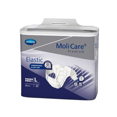 3x MoliCare Premium Elastic 9 Tropfen, L - 4052199297408 | Packung (24 Stück) (Gr. L)