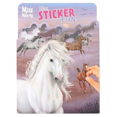 Depesche 12465 Miss Melody Mini Sticker Fun - Stickerbuch mit 12 Hintergrundseiten zu