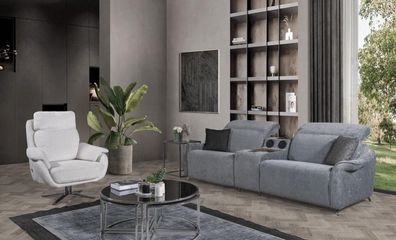 Moderne Sofagarnitur Wohnzimmer 3-Sitzer Polstercouchen Einsitzer 2tlg