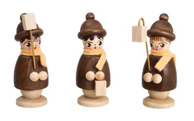 Miniaturfiguren 3 Laternenkinder bunt Höhe 5cm NEU Weihnachten Figuren Laterne K