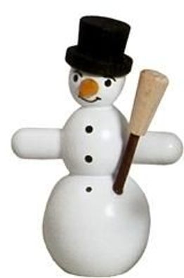 Miniaturfigur Schneemänner mit Zylinder 5cm NEU Holzfigur Weihnachtsfigur Holz