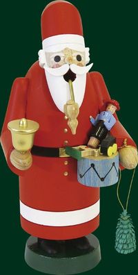 Räucherfigur Weihnachtsmann mit Geschenke Höhe= 18cm NEU Räuchermann Rauchmann