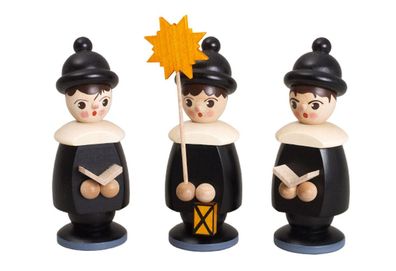 Miniaturfiguren 3 Kurrendefiguren schwarz Höhe 10cm NEU Weihnachten Figuren Kirc