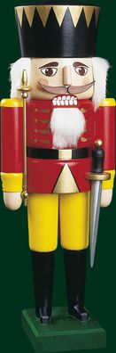 Nussknacker König mit Säbel rot Höhe= 46cm NEU Weihnachten Seiffen Nutcracker Nüs