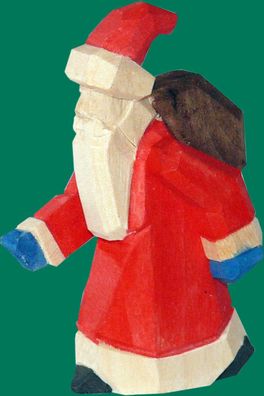 Weihnachtsfigur Weihnachtsmann geschnitzt Höhe 6cm NEU Figuren Schnitzen Holz