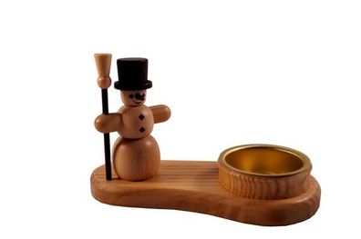 Kerzenhalter Schneemann mit Teelicht bunt Höhe=7,5cm NEU Weihnachten Kerzenschmu