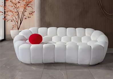 Weißes Polstersofa Designer 3-Sitzer Wohnzimmer Couchen Dreisitzer Neu