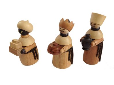 Miniaturfigur Holzfiguren Heiligen 3 Könige Höhe=9cm NEU Seiffen Erzgebirge Deko