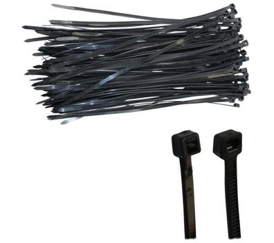 500x Kabelbinder 100-200mm Zugkraft 8-18kg UV-stabil schwarz