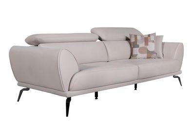 Weißer Wohnzimmer 3-Sitzer Designer Luxus Couch Moderne Sitzmöbel Neu