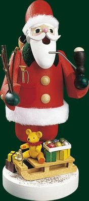 Räucherfigur Weihnachtsmann mit Schlitten Höhe= 19cm NEU Räuchermann Rauchmann Rä