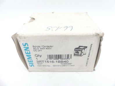 Siemens 3RT1516-1BB40 Schütz E-Stand 05 > ungebraucht! <