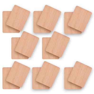 Holz Untersetzer für Raclette Pfännchen - Menge: 16 Stück