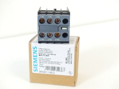 Siemens 3RH2911-1HA12 Hilfsschalterblock E Stand 03 - ungebraucht! -
