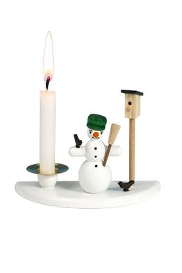 Kerzenhalter mit Schneemann und Vogelhaus Höhe ca. 6,5cm NEU Kerzenständer Kerze