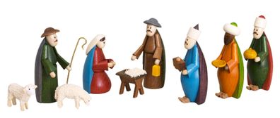 Miniaturfiguren Krippenfiguren bunt Höhe 5,5cm NEU Weihnachten Christi Geburt Ho