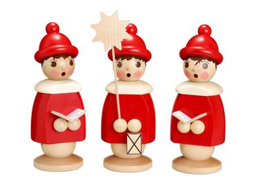 Miniaturfiguren 3 Kurrendefiguren rot Höhe 26cm NEU Weihnachten Figuren Kirche H