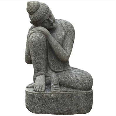 Naturstein Sitzender Buddha Khandwa - Höhe x Tiefe x Breite: 113 x 54 x 69