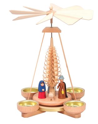 TOP Tisch Pyramide Geburt Christus für Teelichter Handarbeit NEU 10085/119/ F/ TL