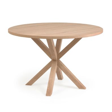 Tisch Full Argo rund mit Melamin Natur und Stahlbeinen Ø 119 cm