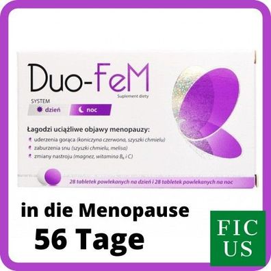 Duo Fem Menopause Wechseljahr Hitzewallungen Müdigkeit 56 Tag + 56 Nacht Tab.