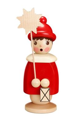 Miniaturfiguren Frierendes Kurrendekind mit Stern rot Höhe 26cm NEU Weihnachten